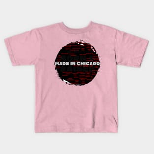 Made In Chicago Hoods Born & Raised By Abby Anime (c) Kids T-Shirt